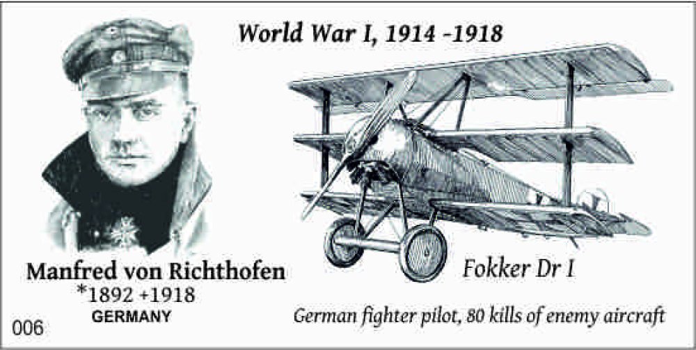 CL 006 Sběratelská karta Manfred von Richthofen