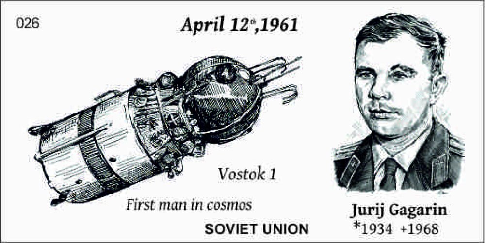 CL 028 Sběratelská karta Jurij Gagarin