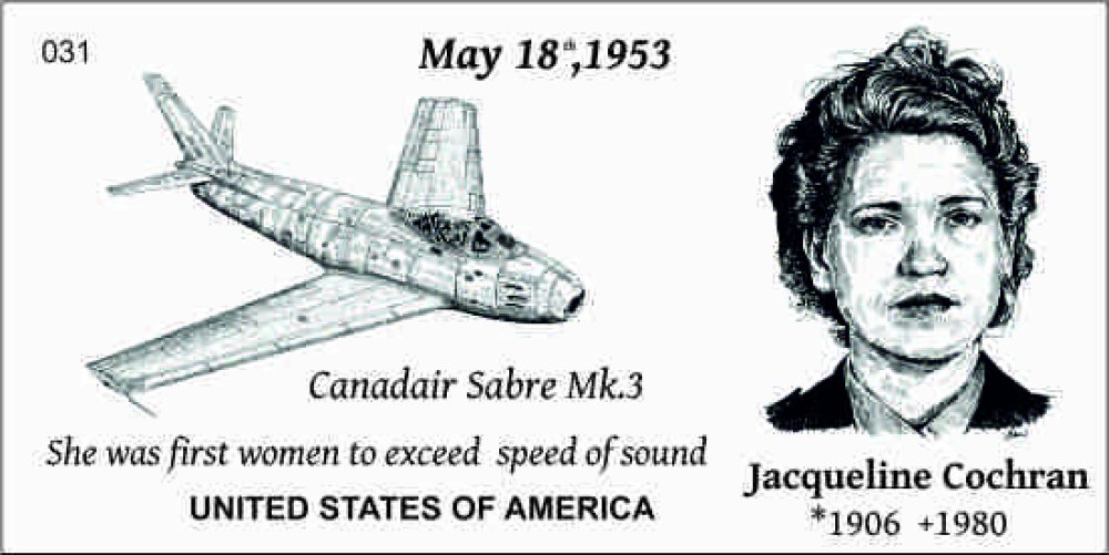 CL 031 Sběratelská karta Jacqueline Cochran