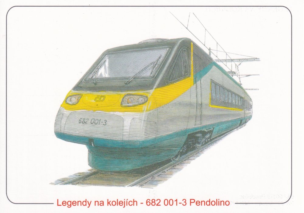 PV 20 Pohlednice s motivem elektrické soupravy 681.001 Pendolino