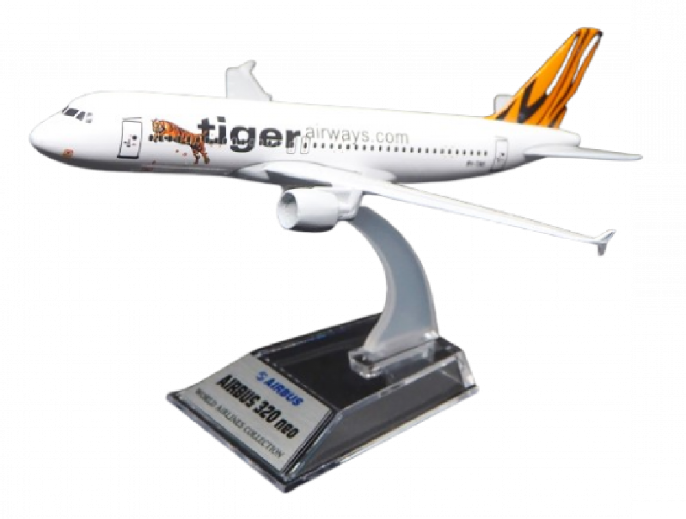 MM 4024 Kovový model letounu Airbus 320 letecká společnost TIGER AIRWAYS