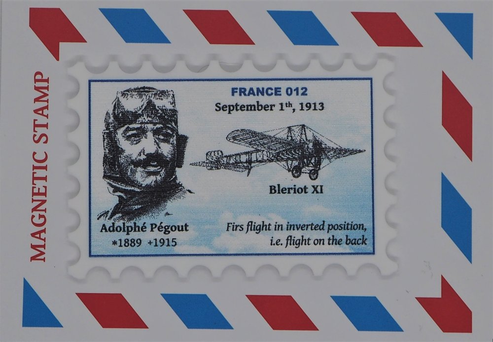 Magnet/známka s protrétem Adolphe Pegout