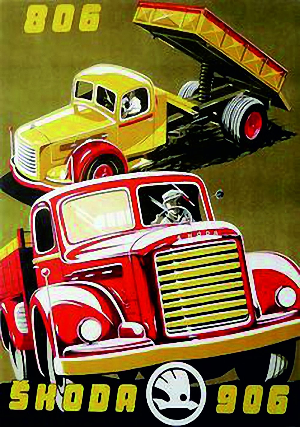 TP 30 Hliníkový poster s motivem Škoda nákladní