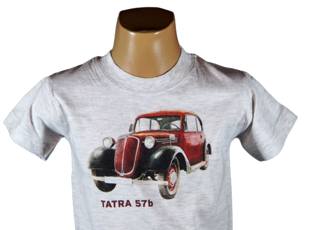 TD 03 Tričko dětské s motivem TATRA 57b barva šedý melír