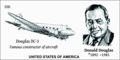 Sběratelská karta Donald Douglas