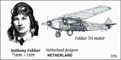 CL 078 Sběratelská karta Anthony Fokker