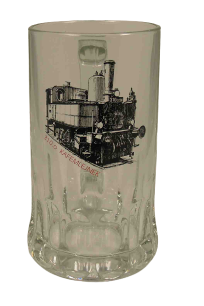 KZ 02 Sklenice pivní - kriegl s motivem lokomotivy 310.0 Kafemlejnek