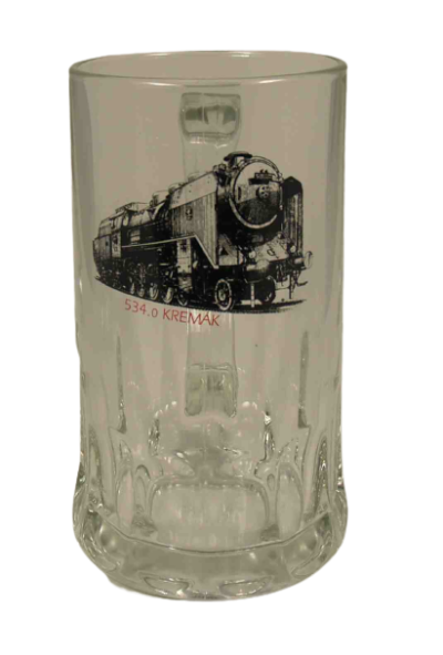 KZ 03 Sklenice pivní - kriegl s motivem lokomotivy 534.0 Kremák