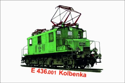MGV 04 Magnetka hliníková - lokomotiva E 436.001 Kolbenka