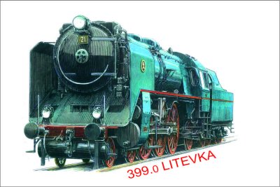 MGV 11 Magnetka hliníková s motivem lokomotivy Litevka