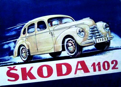 TP 29 Hliníkový poster s motivem Škoda 1102
