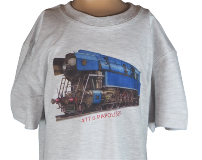 TDZ 03 Tričko dětské s motivem lokomotivy Papoušek
