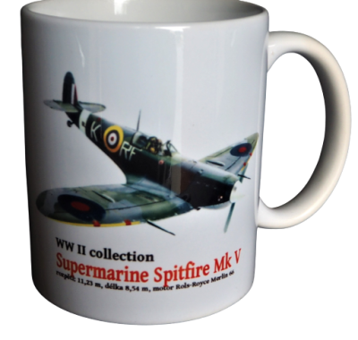 HL 38 Hrnek s motivem letounu Supermarine Spitfire
