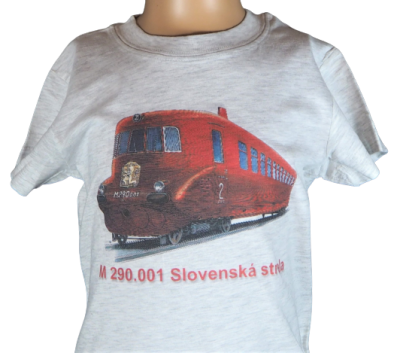 TDZ 08 Tričko s motivem soupravy Slovenská strela - barva melír